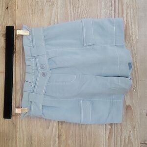 Anthropologie Moon River Paper Bag Shorts Light Blue Size XSmall